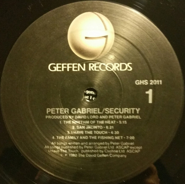 Peter Gabriel : Security (LP, Album, RP, SRC)