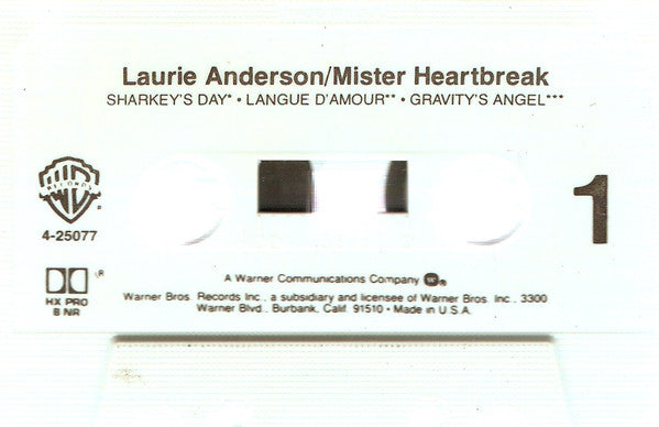 Laurie Anderson : Mister Heartbreak (Cass, Album)