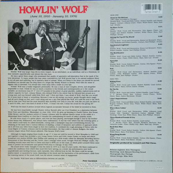 Howlin' Wolf : His Greatest Sides, Volume One (LP, Comp, Mono, Glo)