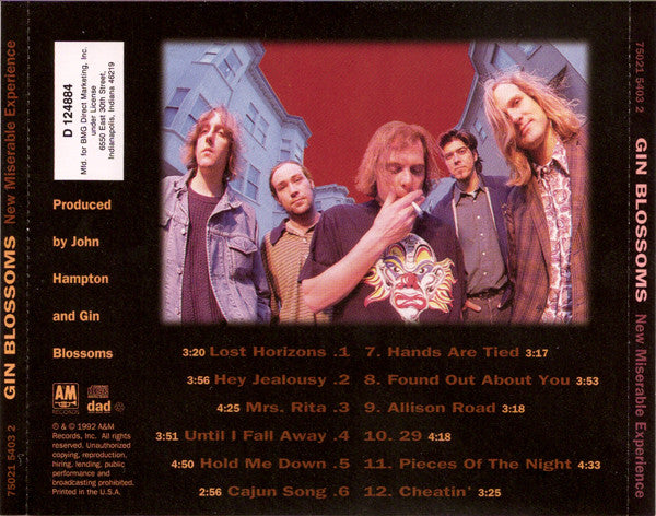 Gin Blossoms : New Miserable Experience (CD, Album, Club)