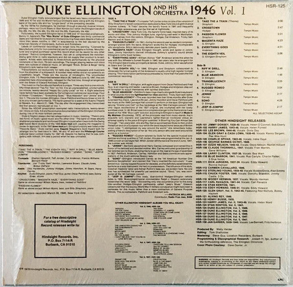 Duke Ellington And His Orchestra : The Uncollected Duke Ellington, Vol. 1, 1946 (LP, Album, Mono, Club)