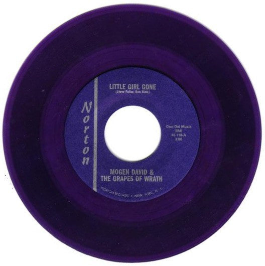 Mogen David And The Grapes Of Wrath : Little Girl Gone / Don't Want Ya No More (7", Single, RE, Pur)