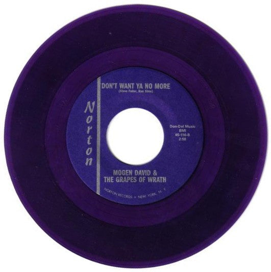 Mogen David And The Grapes Of Wrath : Little Girl Gone / Don't Want Ya No More (7", Single, RE, Pur)
