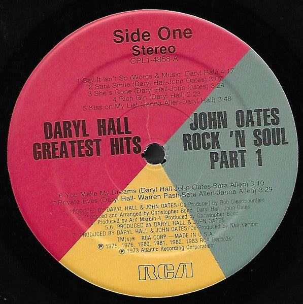 Daryl Hall John Oates* : Rock 'N Soul Part 1 (LP, Comp, RE, Ind)