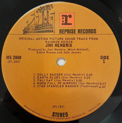 Jimi Hendrix : Rainbow Bridge - Original Motion Picture Sound Track (LP, Album, Gat)