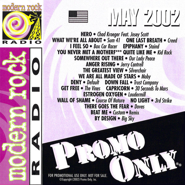 Various : Promo Only Modern Rock Radio: May 2002 (CD, Comp, Promo)