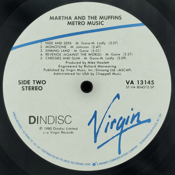 Martha And The Muffins : Metro Music (LP, Album, SP )
