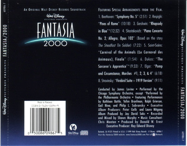 James Levine (2), Chicago Symphony Orchestra : Fantasia 2000 (CD, Album, Comp)