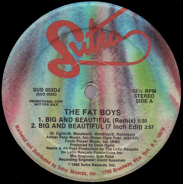The Fat Boys* : Big And Beautiful (Remix) (12", Promo)