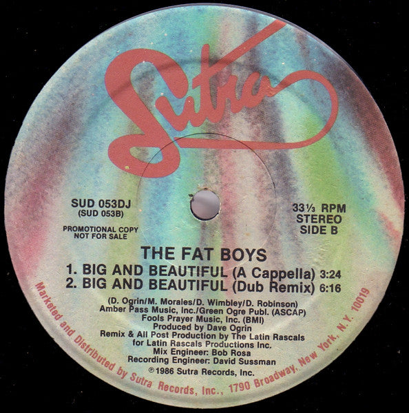 The Fat Boys* : Big And Beautiful (Remix) (12", Promo)