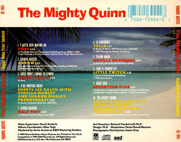 Various : The Mighty Quinn (Original Motion Picture Soundtrack) (CD, Comp)