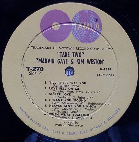 Marvin Gaye & Kim Weston : Take Two (LP, Album, Mono, Hol)