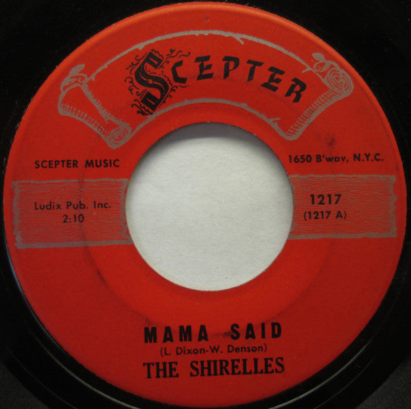 The Shirelles : Mama Said / Blue Holiday (7", Single)