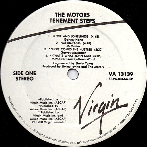 The Motors : Tenement Steps (LP, Album, Spe)