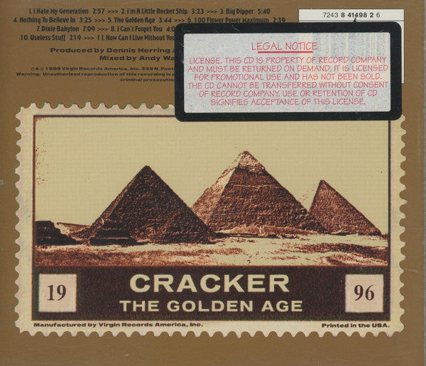 Cracker : The Golden Age (CD, Album, Promo)