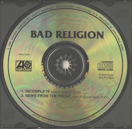 Bad Religion : Incomplete (CD, Promo)