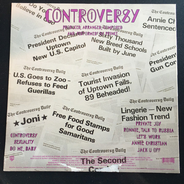 Prince : Controversy (LP, Album, Jac)
