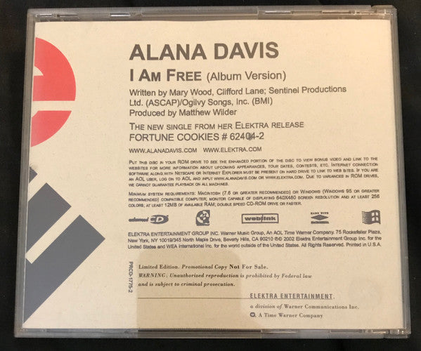 Alana Davis : I Am Free (CD, Single, Enh, Ltd, Promo)