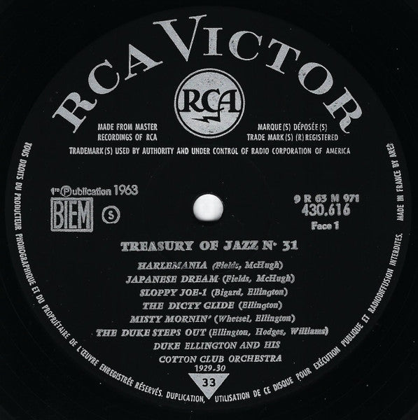 Duke Ellington And His Cotton Club Orchestra : Duke Ellington And His Cotton  Club Orchestra 1929-30 (LP, Comp, RE)