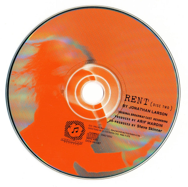 Jonathan Larson : Rent - Original Broadway Cast Recording (2xCD, Album)