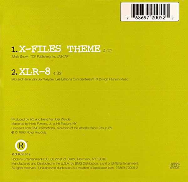 The Un-Xplained : X-Files Theme (CD, Single)