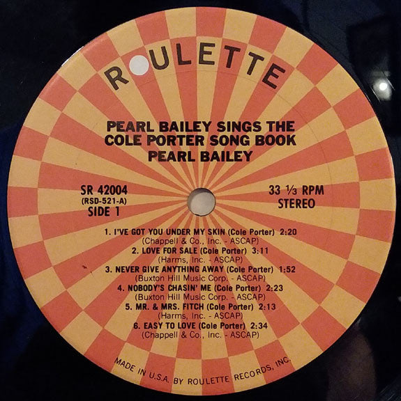 Pearl Bailey : Pearl Bailey Sings The Cole Porter Songbook (LP, Comp)