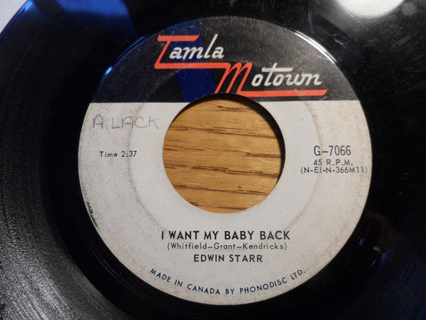 Edwin Starr : I Want My Baby Back (7", Single)