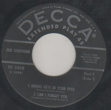 Jeri Southern : When Your Heart's On Fire - Part 1 (7", EP)
