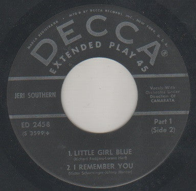 Jeri Southern : When Your Heart's On Fire - Part 1 (7", EP)