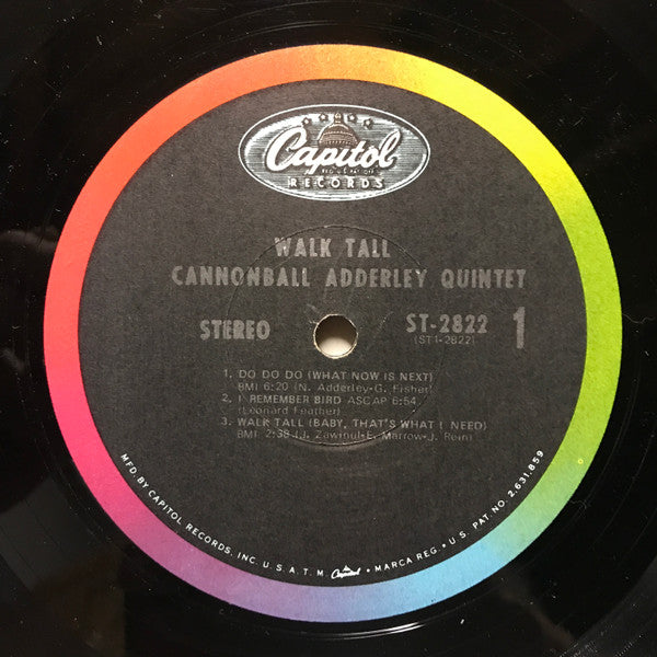 The Cannonball Adderley Quintet : 74 Miles Away / Walk Tall (LP, Album, Scr)