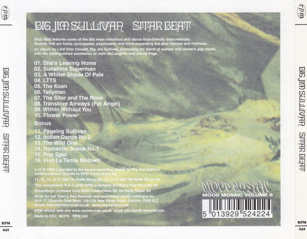 Big Jim Sullivan : Sitar Beat (CD, Album, RE)