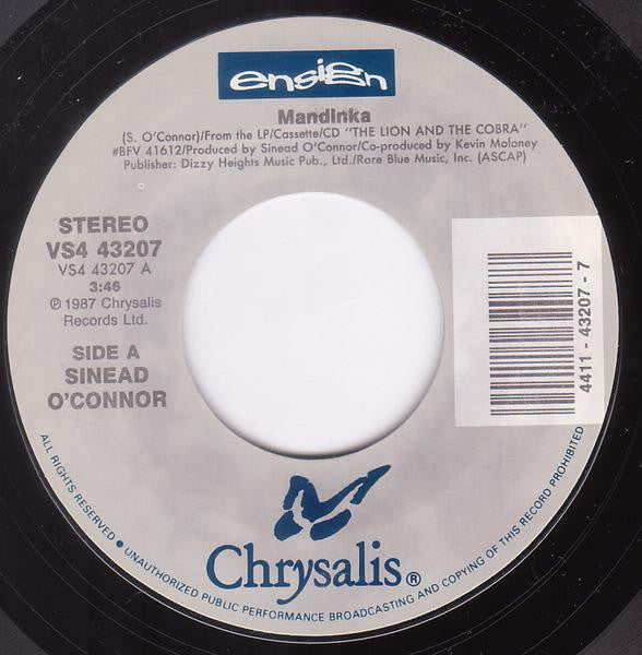 Sinéad O'Connor : Mandinka (7", Single)