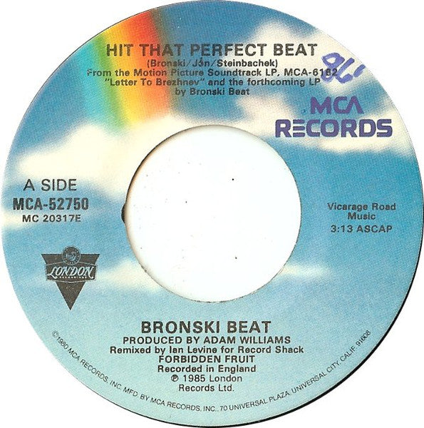 Bronski Beat : Hit That Perfect Beat (7", Single, Glo)