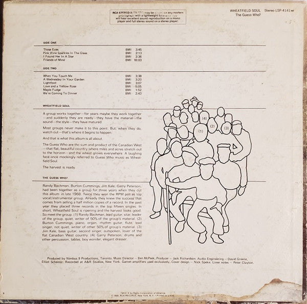 The Guess Who : Wheatfield Soul (LP, Album, Roc)