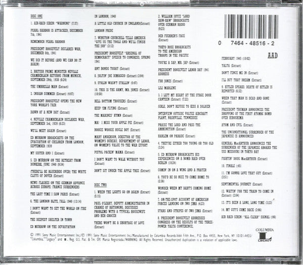 Various : The Words & Music Of World War II (2xCD, Comp)