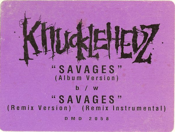 Knucklehedz : Savages (12", Maxi, Promo)