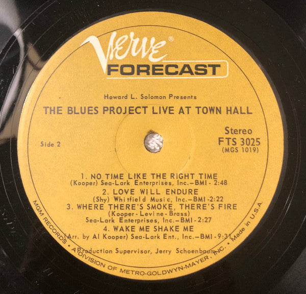 The Blues Project : Live At Town Hall (LP, Album)