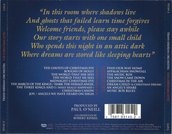 Trans-Siberian Orchestra : The Christmas Attic (CD, Album, RE, Cin)