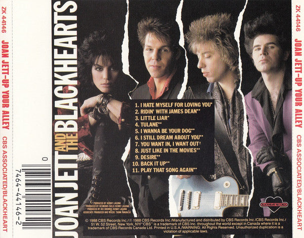 Joan Jett & The Blackhearts : Up Your Alley (CD, Album, RE)