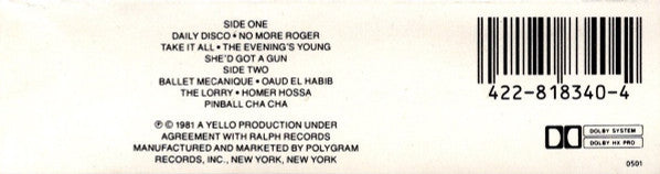 Yello : Claro Que Si (Cass, Album, RE, 12,)