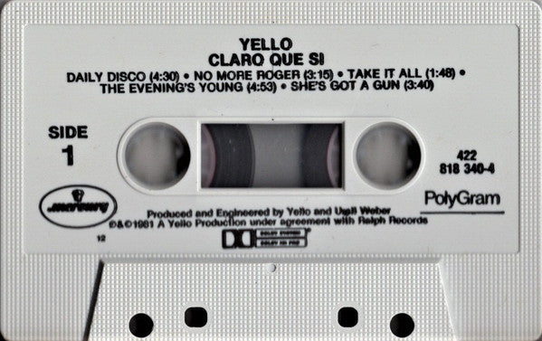 Yello : Claro Que Si (Cass, Album, RE, 12,)