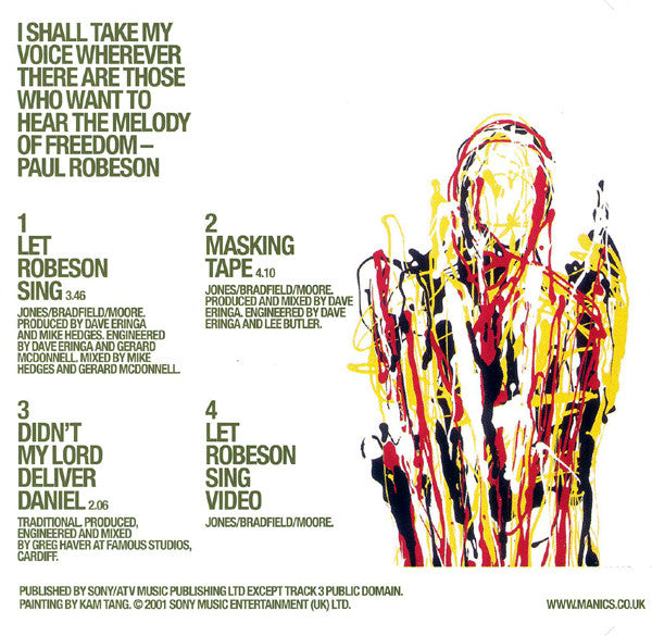 Manic Street Preachers : Let Robeson Sing (CD, Single, Enh, CD1)
