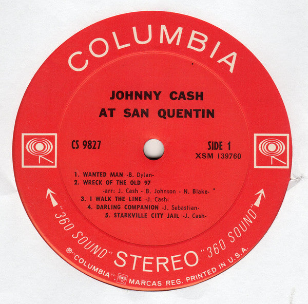 Johnny Cash : Johnny Cash At San Quentin (LP, Album, Ter)