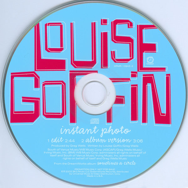 Louise Goffin : Instant Photo (CD, Single, Promo)