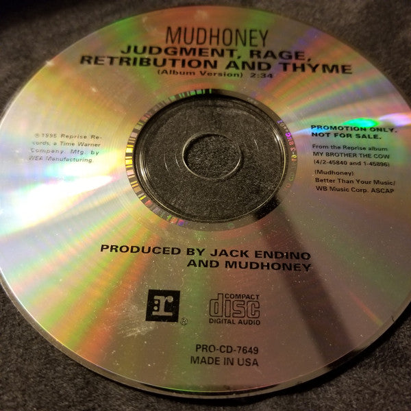 Mudhoney : Judgement, Rage, Retribution And Thyme (CD, Single, Promo)