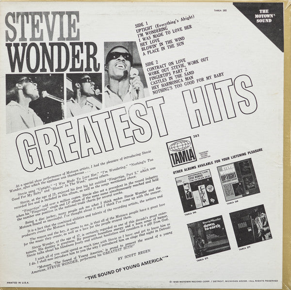 Stevie Wonder : Greatest Hits (LP, Comp, RP)