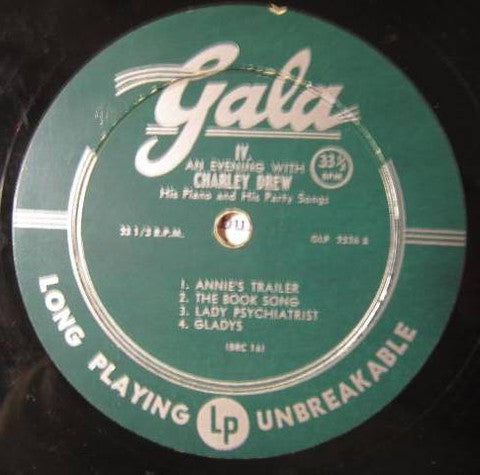 Charley Drew : Charley Drew And His Witty Ditties Album 4 (10", Mono)