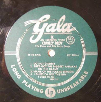 Charley Drew : Charley Drew And His Witty Ditties Album 4 (10", Mono)