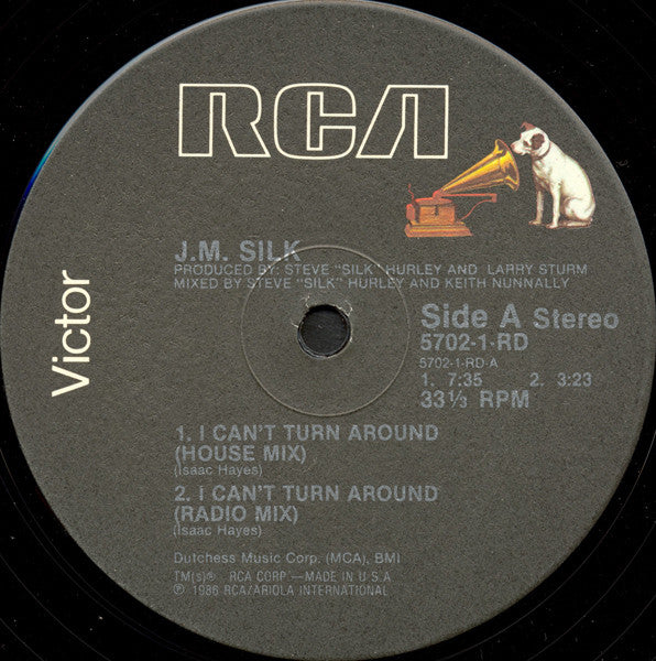J.M. Silk : I Can't Turn Around (12")