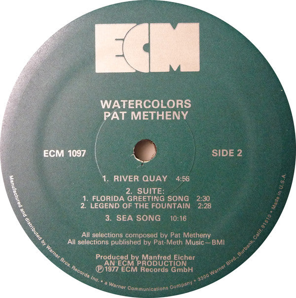 Pat Metheny : Watercolors (LP, Album, RE, Wak)